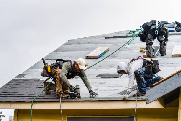 Professional Gutter Installation technician working in Tenmile, OR